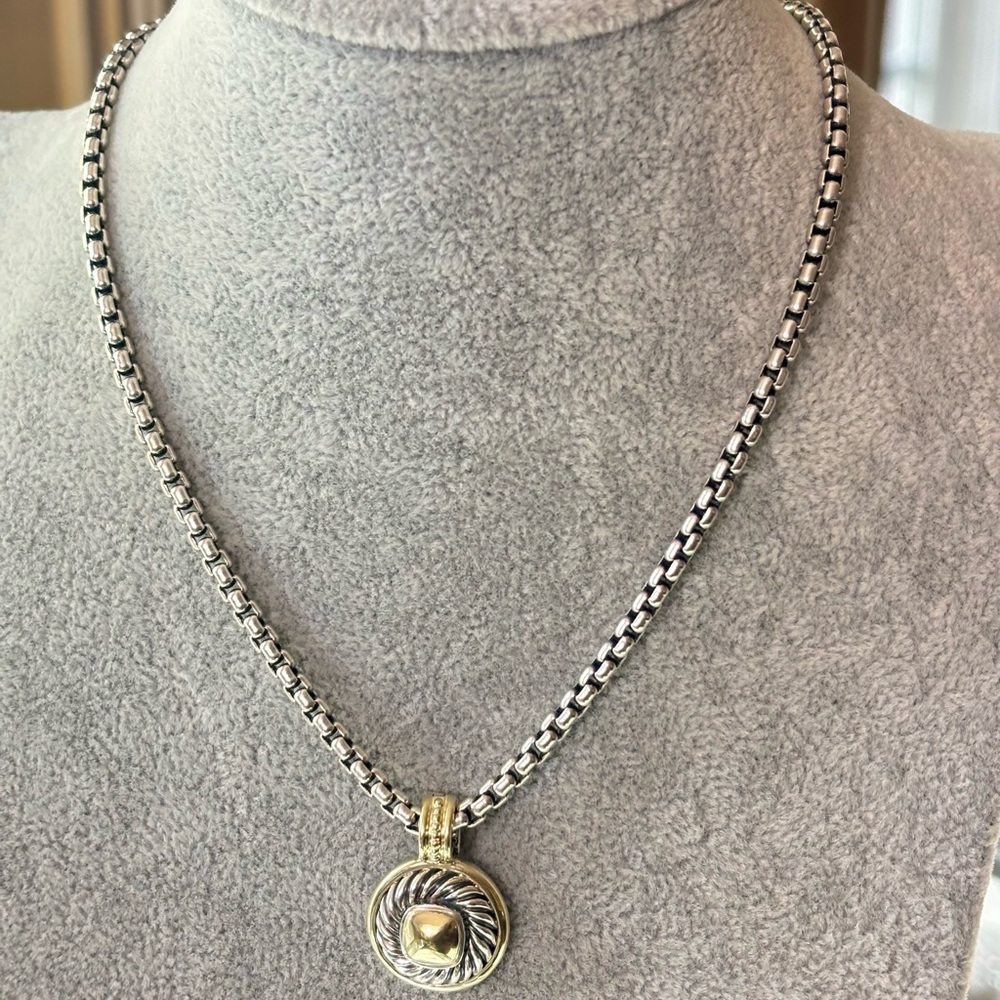 David Yurman Silver and Gold Necklace
